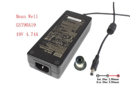Picture of Mean Well GST90A19 AC Adapter 13V-19V GST90A19, GST90A19-P1M