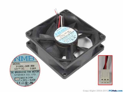 Picture of Delta Electronics AFB0712HHB Server - Square Fan -5A77, sq70x70x15, 3-wire, 12V 0.45A