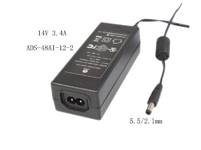 Picture of Honor ADS-48AI-12-2 AC Adapter - NEW Original 14V 3.4A, 5.5/2.1mm, 2-Prong, New