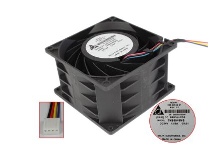 Picture of Delta Electronics THB0948MS Server - Square Fan DA51, sq90x90x56mm, 4-wire, 54V 1.90A