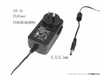 Picture of FlyPower PS36IBCAK3000A AC Adapter 5V-12V PS36IBCAK3000A