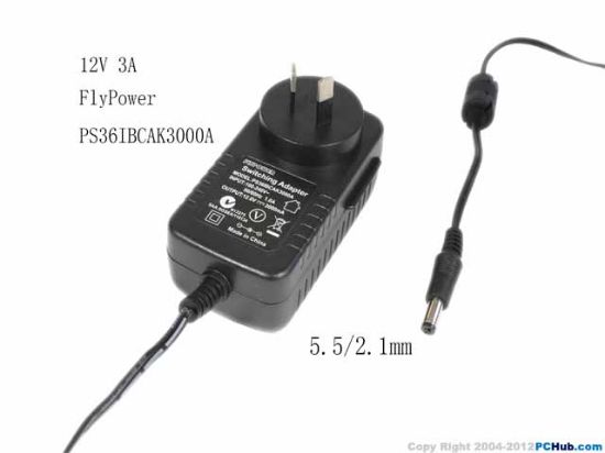 Picture of FlyPower PS36IBCAK3000A AC Adapter 5V-12V PS36IBCAK3000A