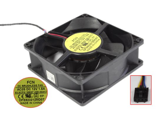 Picture of Forcecon DFS923212MD0T Server - Square Fan 12V1.5A, sq92x92x32mm, 4W