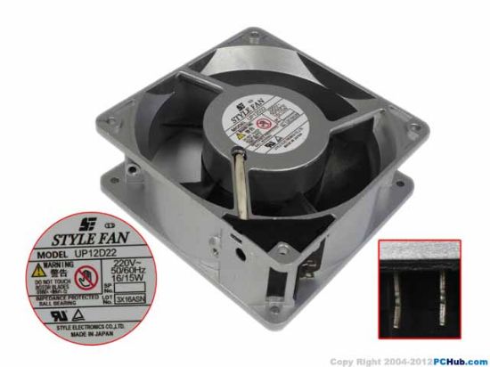 Picture of STYLE FAN UP12D22 Server-Square Fan UP12D22, Alloy Framed