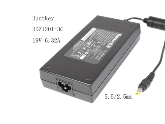 Picture of Huntkey HDZ1201-3C AC Adapter- Laptop 19V 6.32A, 5.5/2.5mm, 3P, New