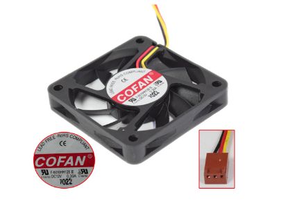 Picture of COFAN F-6010HH12BII Server - Square Fan 12V0.30A, sq60x60x10mm, 100x3Wx3P