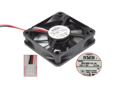 Picture of NMB-MAT / Minebea 06015SS-12L-AL Server-Square Fan 06015SS-12L-AL, 00