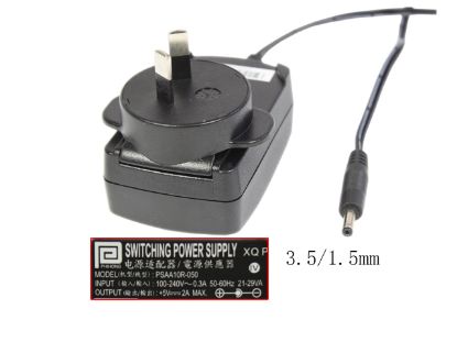 Picture of PHIHONG PSC11R-050,  PSAA10R-050,AC Adapter 5V-12V 5V 2A, Barrel 3.5/1.5mm, AU 2-Pin Plug