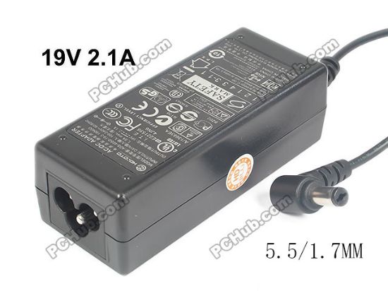 Picture of HOIOTO ADS-40SG-19-3 AC Adapter- Laptop 19040G, 19V 2.1A 5.5/1.7mm, 3-Prong