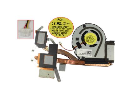 Picture of DFS481105F20T FBDV, P/N:1T55K, 01T55K,  23.10717.002， 5V  0.5A	Cooling Heatsink Fan