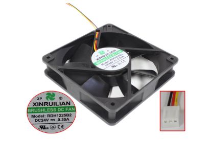 Picture of XIFAN / Xinruilian RDH1225B2  Server - Square Fan sq120x120x25mm, 3-wire, 24V 0.35A