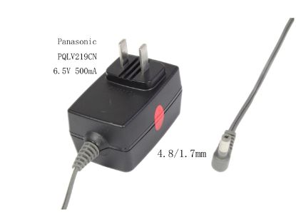 Picture of Panasonic PQLV219CN AC Adapter  6.5V 500mA, 4.8/1.7mm, US 2P Plug