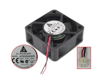 Picture of Delta Electronics AFB0524HHD Server - Square Fan 9D93, sq50x50x20mm, w50x2x2, 24V 0.14A