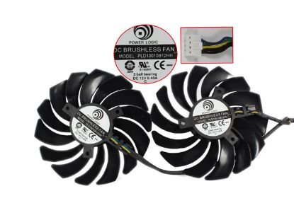 Picture of Power Logic PLD10010B12HH Server - Frameless / GPU Fan DC 12V 0.40A, W80x4x4, black