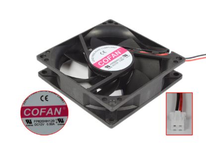 Picture of COFAN FP820HH12B Server - Square Fan 12V0.50A, sq80x80x20mm, 100x2Wx2P