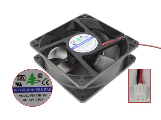 Picture of FONSONING FSY13B12M Server - Square Fan 12V0.50A, sq120x120x38mm, 2W, New