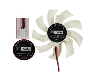 Picture of ID-Cooling ND-9015M12B Server - Frameless / GPU Fan 12V 0.28A, W80x2x2, D83xC42, White