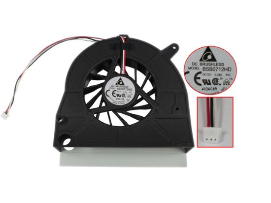 Picture of Delta Electronics BSB0712HD Cooling Fan  DC5V 0.33A, Bare fan
