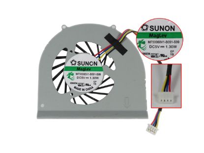 Picture of SUNON MF50060V1-B091-S99 Cooling Fan  DC 5V 1.30 Bare Fan