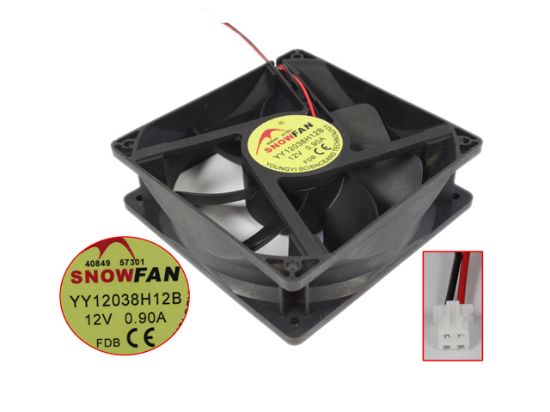 Picture of SNOW FAN / YONGYIHAO YY12038H12B Server - Square Fan 12V0.90A, sq120x120x38mm, 2W