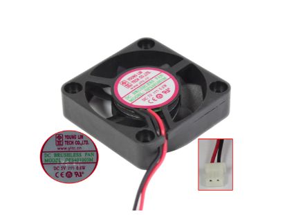 Picture of Young Lin Tech DFS401005M Server-Square Fan 	DC 5V 0.8W, 40x40x10mm, 2-Wire