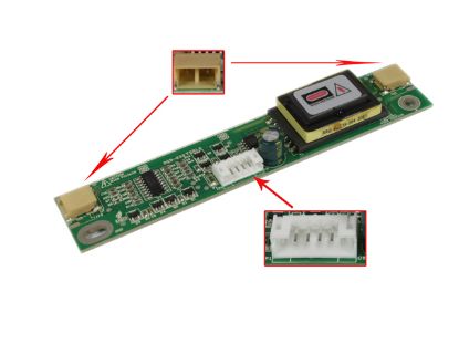 Picture of PCH Inverter 2-Lamp Type LCD Monitor /TV Inverter (Universal Use) 6-Pin, 10V-24V,  For 2-Lamp , SQB-229