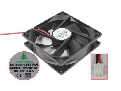 Picture of FONSONING FSY90B12M Server - Square Fan FSY90B12M, DC 12V 0.25A