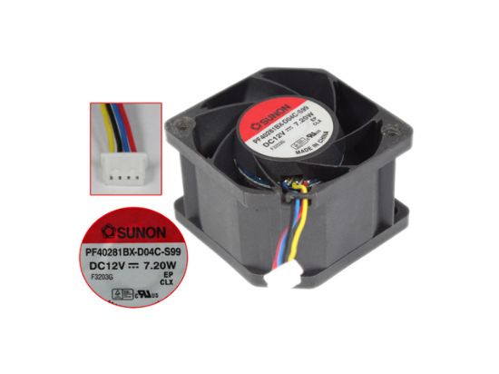 Picture of SUNON PF40281BX-D04C-S99 Server-Square Fan PF40281BX-D04C-S99