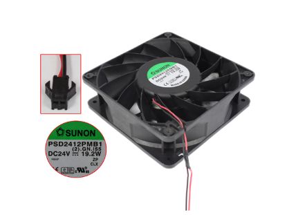 Picture of SUNON PSD2412PMB1 Server - Square Fan (2).GN.I55, SF120x120x38, w50x2x2, 24V 19.2W