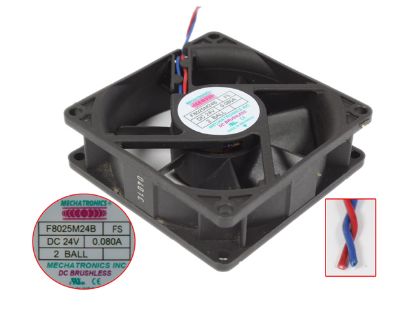 Picture of MECHATRONICS F8025M24B Server-Square Fan F8025M24B, FS