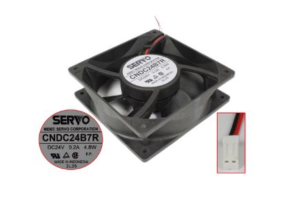 Picture of Japan Servo CNDC24B7R Server - Square Fan sq120x120x38, w80x2x2P, DC 24V 4.8W