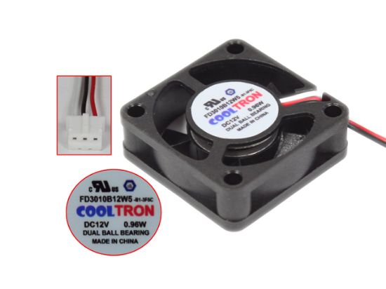 Picture of Used Fan FD3010B12W5 Server - Square Fan B1-3F5C, DC 12V 0.96W
