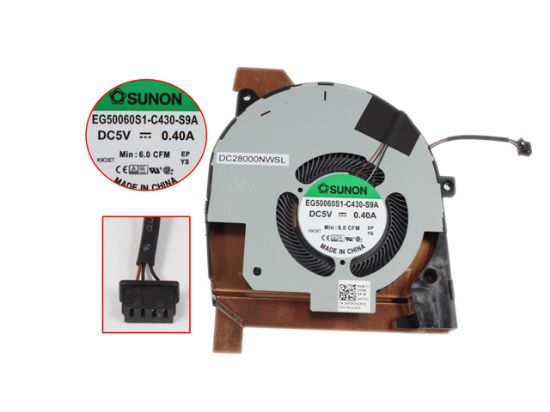 Picture of Dell Cooling Fan (Dell) Cooling Fan 0HFVP0, EG50060S1-C430-S9A, DC28000NWSL