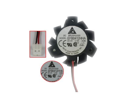 Picture of Delta Electronics EFB0412HHA Server - Frameless / GPU Fan -9U68, dia40x40x10, w85x2x2, 12V 0.15A