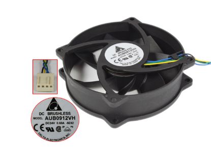 Picture of Delta Electronics AUB0912VH Server - Round Fan -9Z42, dia92x92x25, w30x4x4, 12V 0.60A