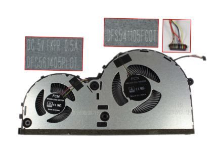 Picture of SUNON  MG75090V1-C150-S9A, MG75090V1-C140-S9A, 5V, 0.40A  4-wire 4-pin Bare 2Fan