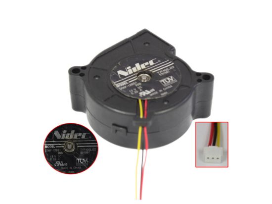 Picture of Nidec D06F-12BS1 Server - Blower Fan 20B, bw60x60x25mm, w60x3x3, 12V 0.33A