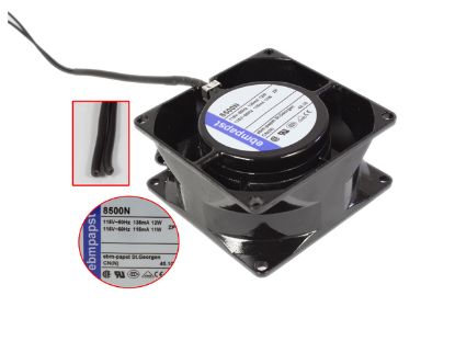 Picture of ebm-papst 8500 N Server - Square Fan sq80x80x38mm, 2-wire, 115V 12W