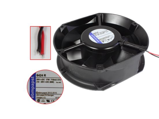 Picture of ebm-papst 6424 R Server - Round Fan dia172x150x51mm, 2-wire, 24V 18W