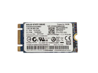 Picture of Toshiba THNSNX024GMNT SSD M.2 NGFF 140GB - 512GB 24GB, , 22x42mm