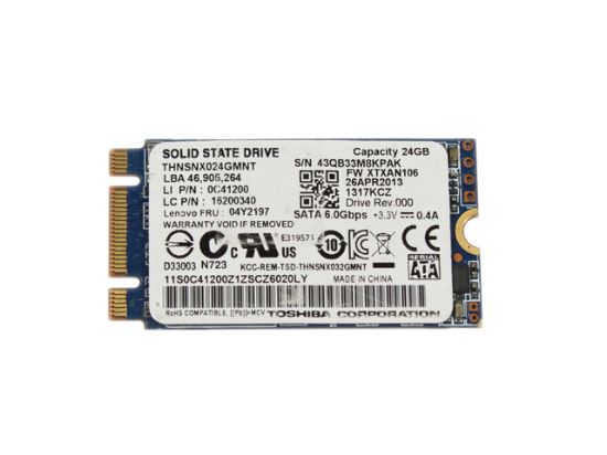 Picture of Toshiba THNSNX024GMNT SSD M.2 NGFF 140GB - 512GB 24GB, , 22x42mm