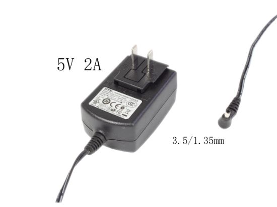 Picture of DVE DSA-12CA-05 AC Adapter 5V-12V 5V 2A, 3.5/1.35mm, US 2P Plug, New