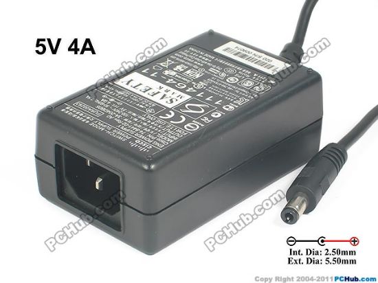 Picture of Cisco 3A-204DB05 AC Adapter - NEW Original 5V 4A, Barrel 5.5/2.5mm, IEC C14