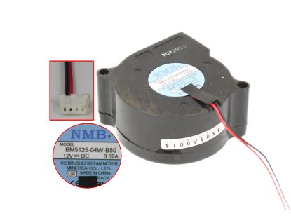 Picture of NMB-MAT / Minebea BM5125-04W-B50 Server - Blower Fan L00, br50x50x25mm, 2-wire, DC 12V 0.32A