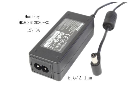 Picture of Huntkey HKA03612030-8C AC Adapter 5V-12V 12V 3A, 5.5/2.5mm, 2P, New