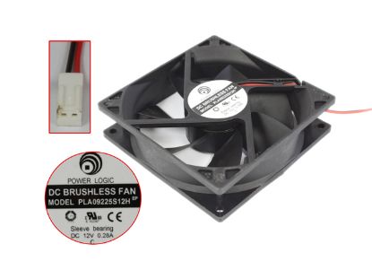 Picture of Power Logic PLA09225S12H Server - Square Fan sq92x92x25, 2w, DC 12V 0.28A
