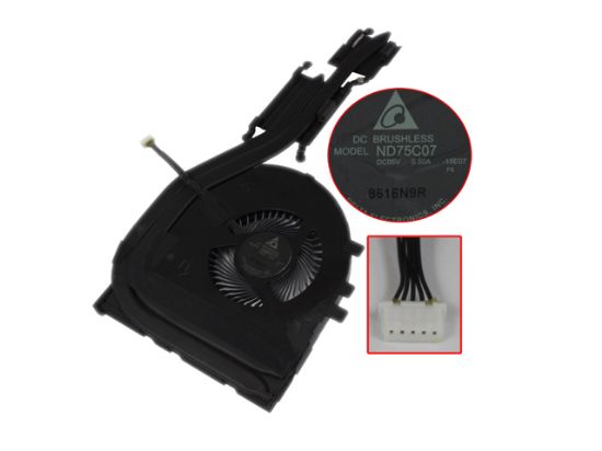 Picture of Lenovo ThinkPad T440p Series Cooling Fan ND75C07, -15E07, PN:01AW389