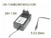 Picture of Other Brands OH-1048B2401500U-VDE AC Adapter, 24V 1.5A, Barrel 5.5/2.5mm, EU 2-Pin Plug