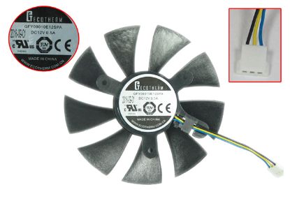 Picture of Other Brands CTECOTHERM Server - Frameless / GPU Fan GFY09010E12SPA 12V 0.50A, W30x3x3, D85xC42, Black