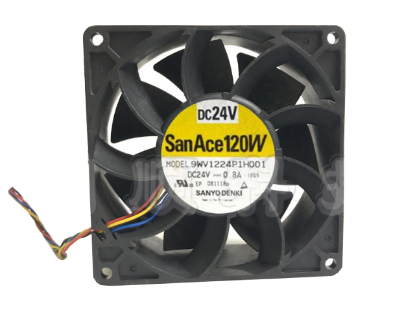 Picture of Sanyo Denki 9WV1224P1H001 Server - Square Fan sq120x120x38mm, 4-wire, 24V 0.80A